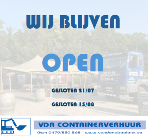 Open tijdens het bouwverlof 2025